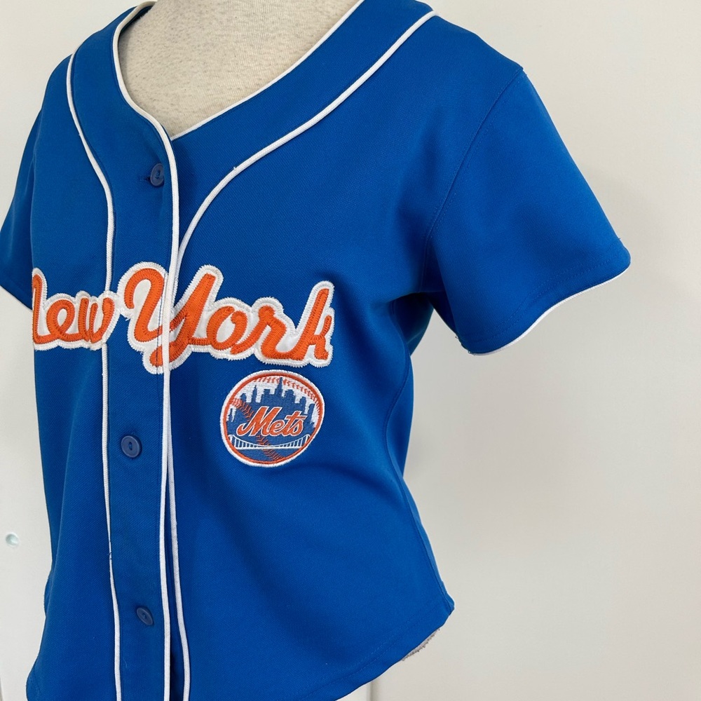 New York Mets Genuine Merchandise By Lady Slugger  Jersey Blue/Orange/ White - Picture 2 of 9